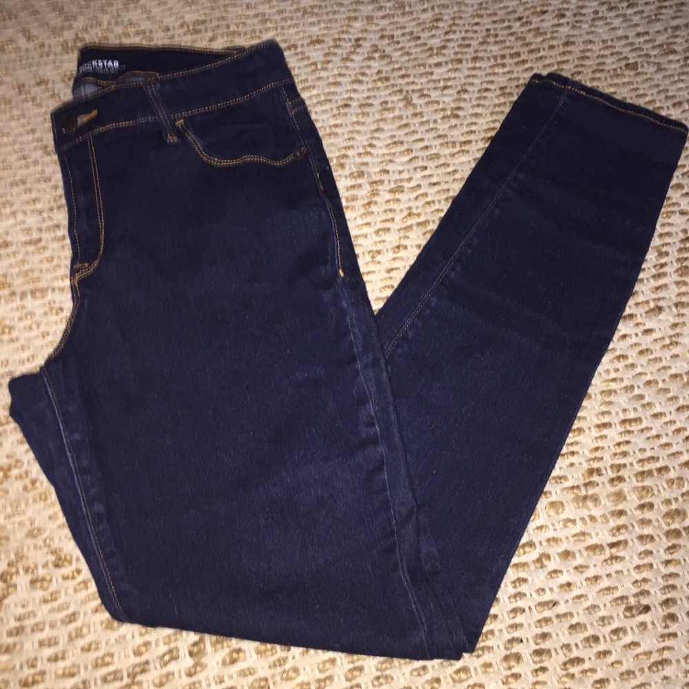 Old Navy Mid Rise Rock Star dark rinse jeans